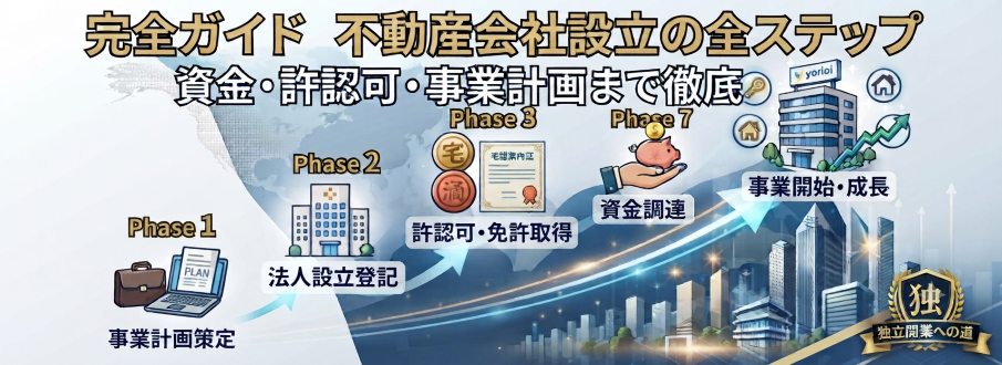 【完全ガイド】不動産会社設立の全ステップ｜資金・許認可・事業計画まで徹底解説