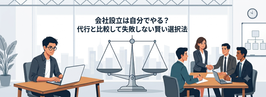 会社設立は自分でやる？代行と比較して失敗しない賢い選択法